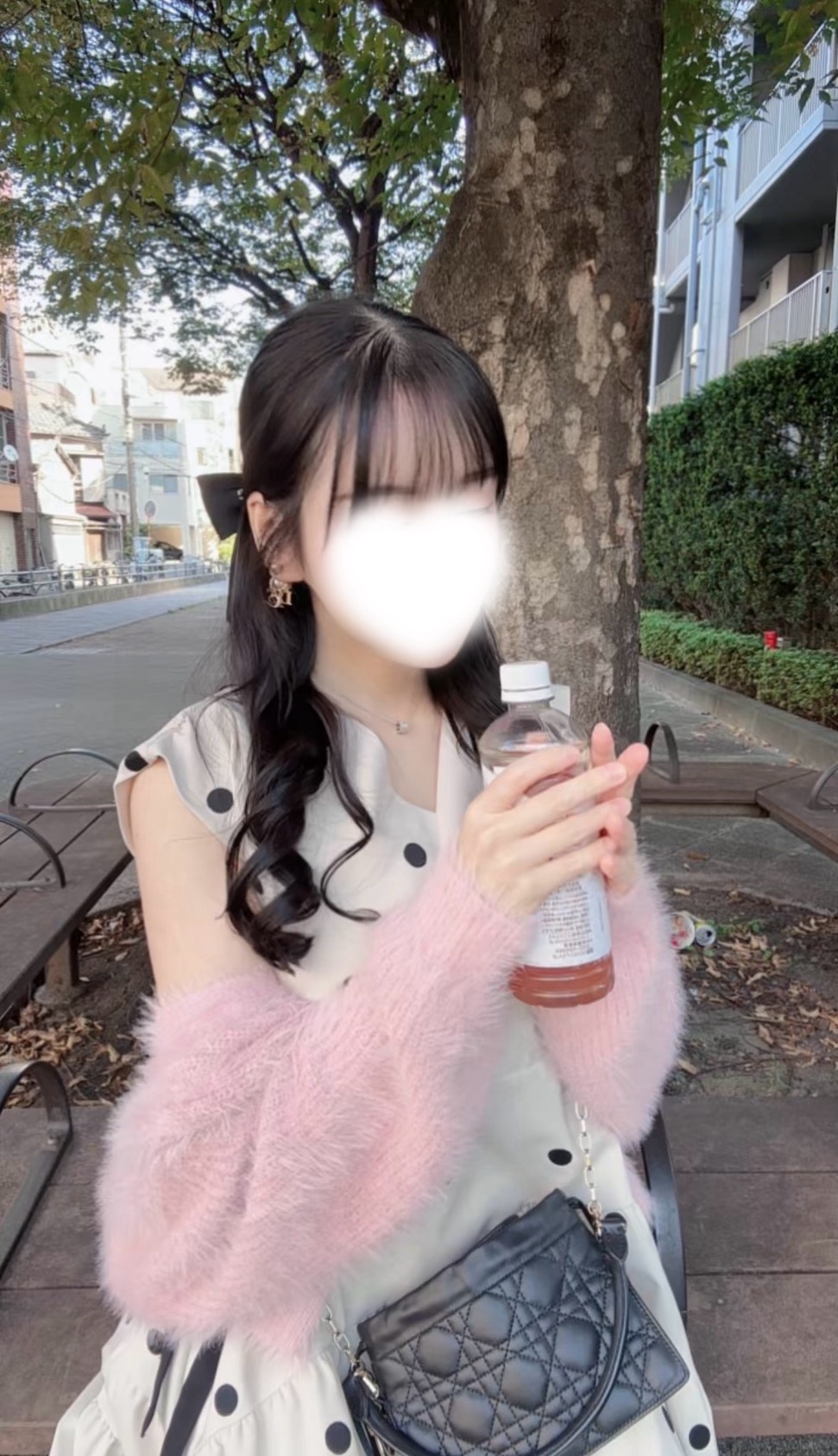 OGAWA ASAHI Self-portrait photo Dot dress 3