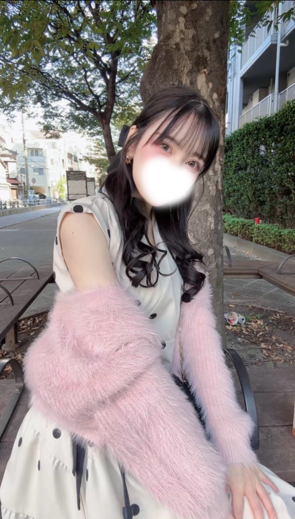 OGAWA ASAHI Self-portrait photo dot dress 5