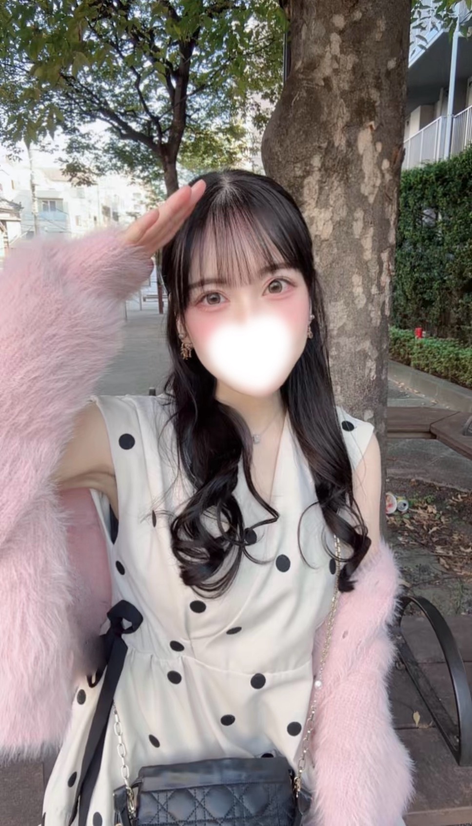 OGAWA ASAHI Self-portrait photo dot dress 6